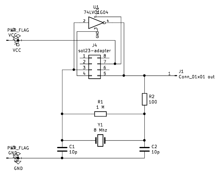 Pierce oscillator circuit