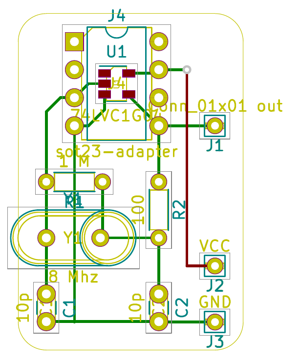 Pierce oscillator PCB